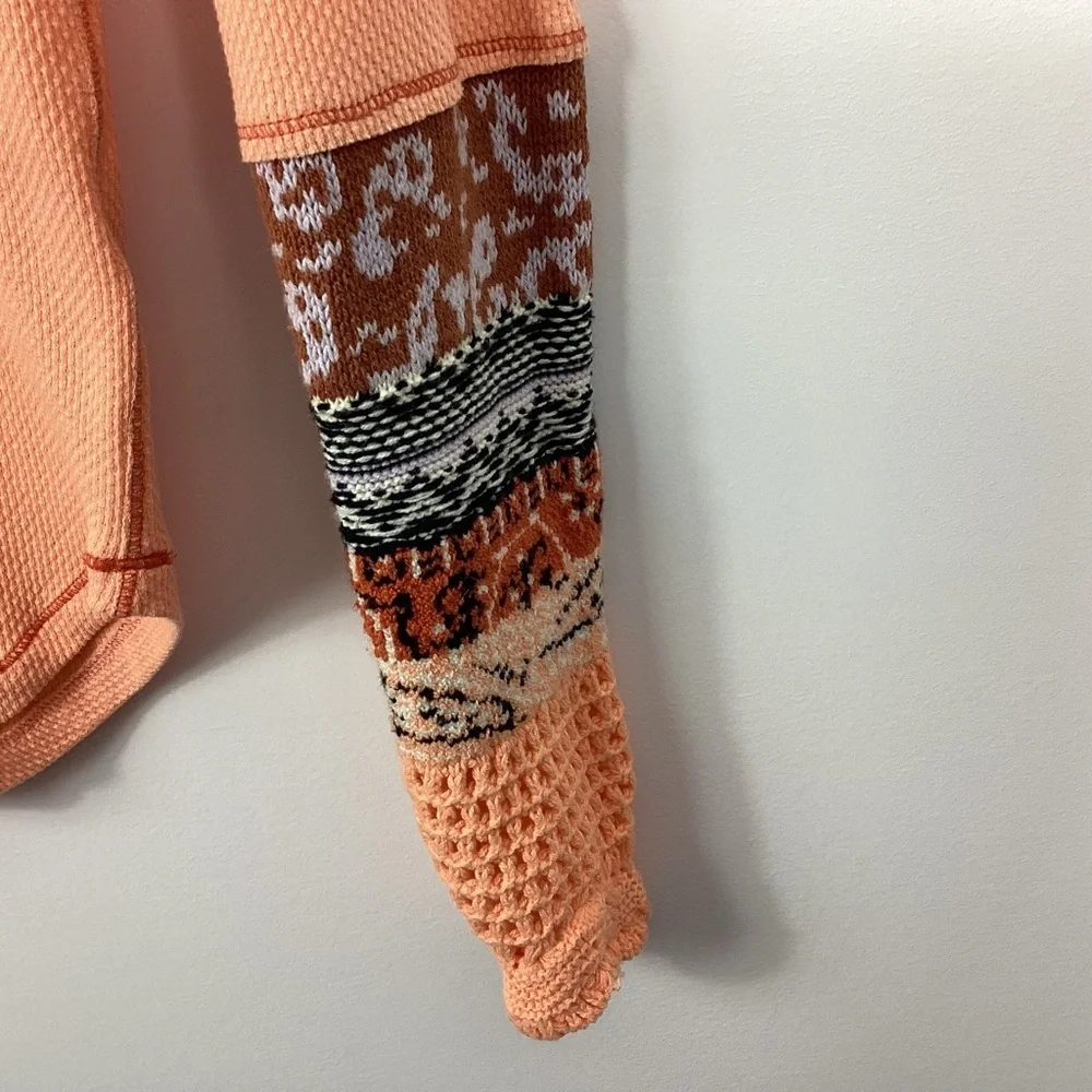 Free People In The Mix Cuff Thermal Top Size Medium